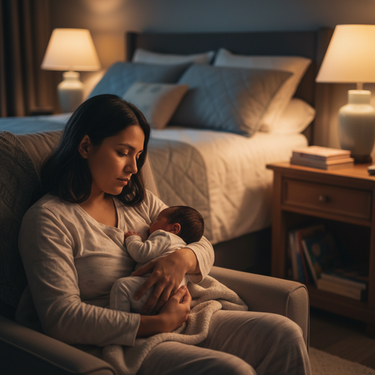 Mamá con bebé de noche – Guía Despertares Nocturnos UPA